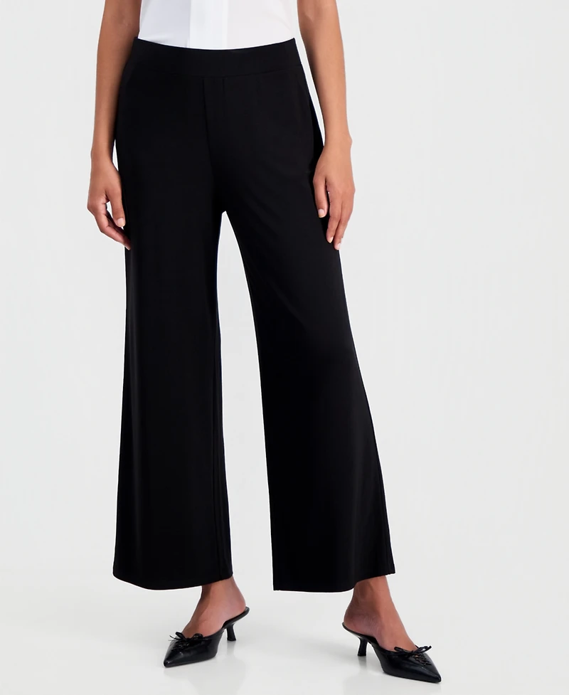 Kasper Women's Pull-On Wide-Leg Pants
