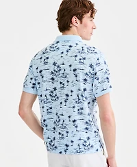 Club Room Men's Tropical Scene Toile Pique-Knit Polo, Macy's Exclusive - Print