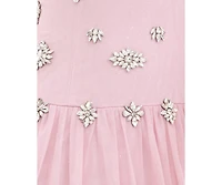 Say Yes Juniors' Sweetheart-Neck Embellished Mesh Gown, Created for Macy's
