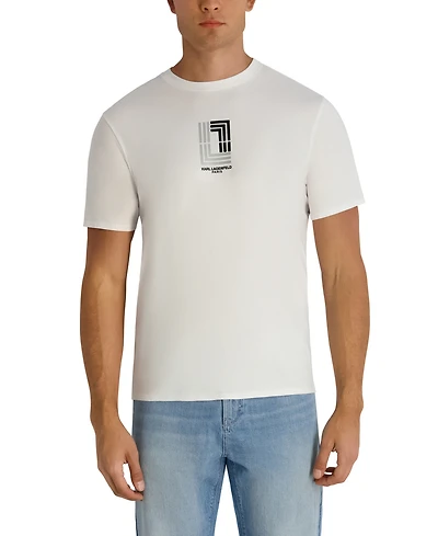 Karl Lagerfeld Paris Men's Regular-Fit Round Neck T-Shirt