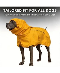 Aronkl Dog Raincoat - Waterproof, Windproof, Reflective, Breathable, Coverage