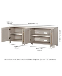 Hudson & Canal Chabot Rectangular Tv Stand for Tv's Up to 75"