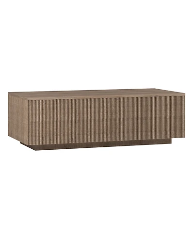 Hudson & Canal Reyes 48" Wide Rectangular Fluted Coffee Table