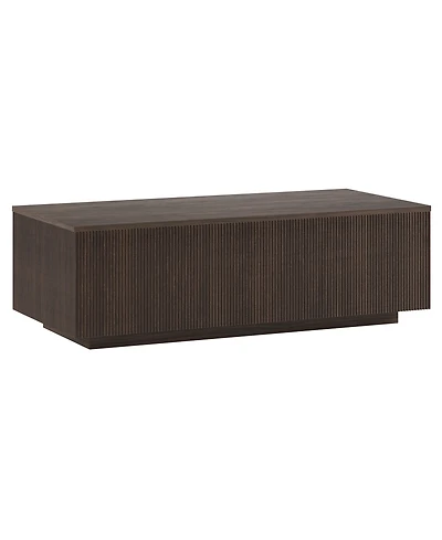 Hudson & Canal Reyes 48" Wide Rectangular Fluted Coffee Table
