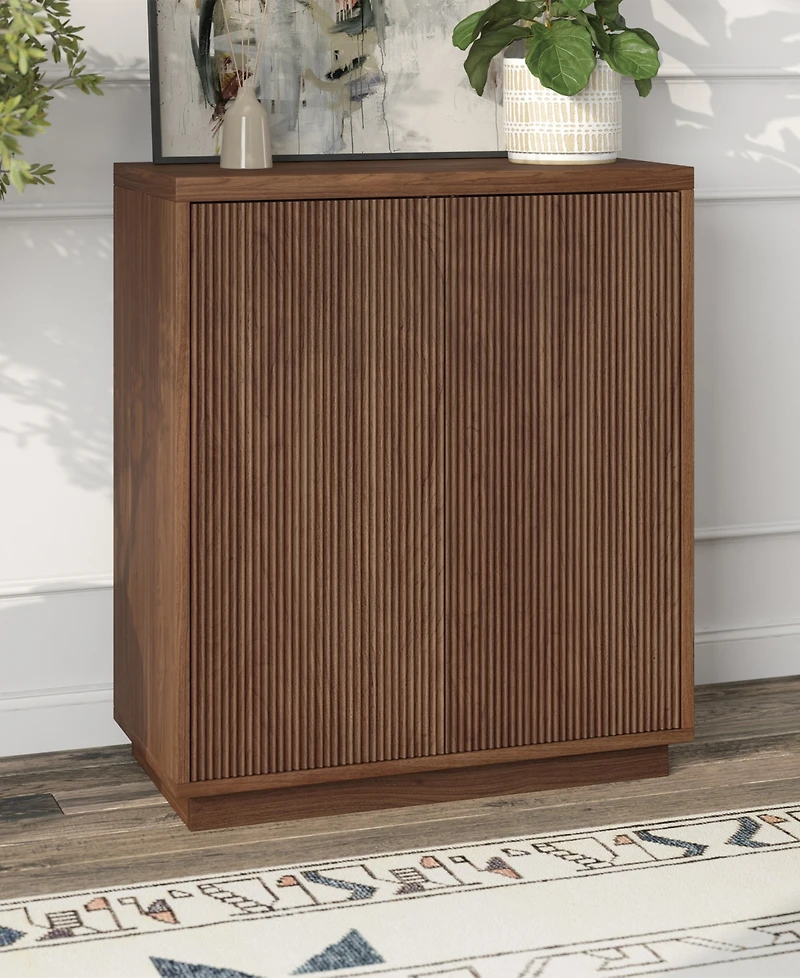 Hudson & Canal Alston 28" Wide Rectangular Fluted Accent Cabinet