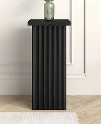 Hudson & Canal Bourne 22" Wide Square Fluted Side Table