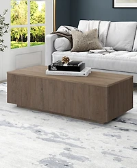 Hudson & Canal Reyes 48" Wide Rectangular Fluted Coffee Table