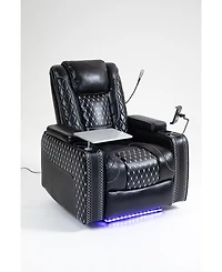 Clihome Power Zero Gravity Recliner with Multifunctional Features - Storage Armrest & Cup Holder - Laptop Table & Phone Holder- Reading Light