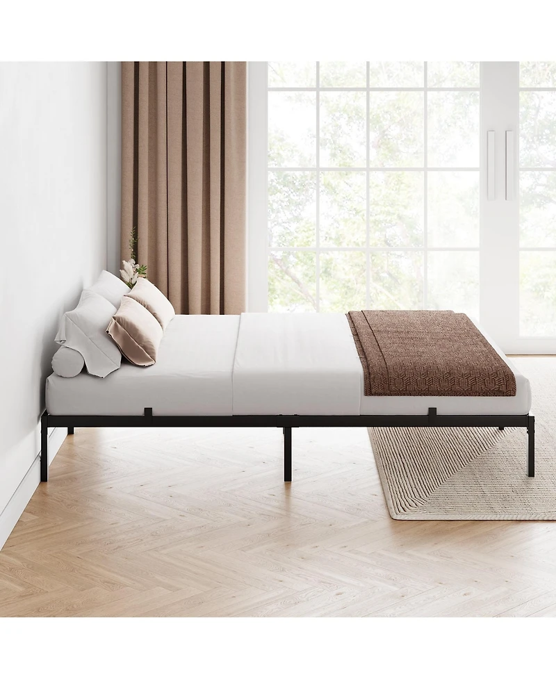 gaomon 10 Inch Queen Metal Platform Bed Frame Low-Profile 800 Lbs Capacity No Box Spring Easy Assembly Noiseless