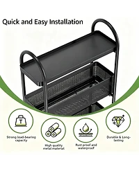 Yigii Slim Storage Cart with Pull-Out Baskets for Narrow Spaces - Kitchen, Bathroom, Laundry