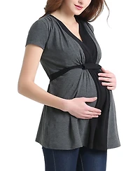 kimi + kai Maternity Colorblock Nursing Top