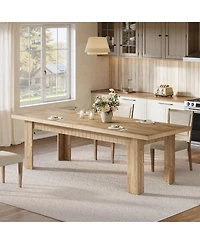 Tribesigns 79 Inch Wood Dining Table for 6-8 People, Extra Long Kitchen Table