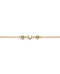 GiGiGirl Kids 14k Gold Plated Tiny Heart & Pearl Station Charm Bracelet