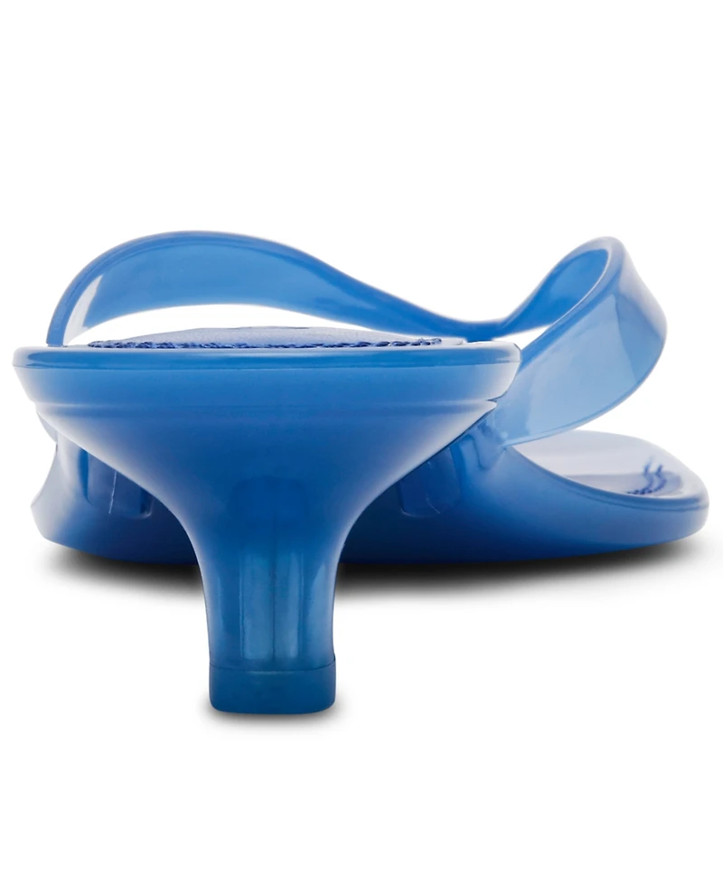 Steve Madden Women's Tracie-j Kitten-Heel Jelly Thong Sandals