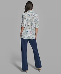 Karl Lagerfeld Paris Petite Long-Sleeve Shirt