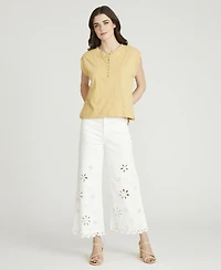 Driftwood Women's Wide-Leg Cropped Pants