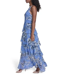 Tommy Hilfiger Women's Halter Neck Tiered Maxi Dress