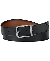 Michael Kors Men's Gunmetal Buckle Leather Belt