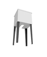 Fm Furniture Katy Compact Utility Sink with Metal Legs for Laundry Room