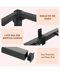 gaomon Frame 8 Inch Metal Platform No Screws 800 Lbs Heavy Duty Tool-Free Iron Slats No Box Spring
