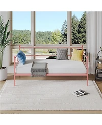 gaomon Metal Daybed with Heavy Duty Slats- Mattress Foundation Platform- Multi-Functional Sofa Bed for Living Room- Bedroom- Guest Room