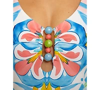 Becca Women's Mijas Gia Scoop Neck One-Piece Swimsuit