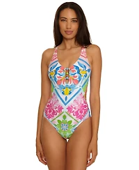Becca Women's Mijas Gia Scoop Neck One-Piece Swimsuit