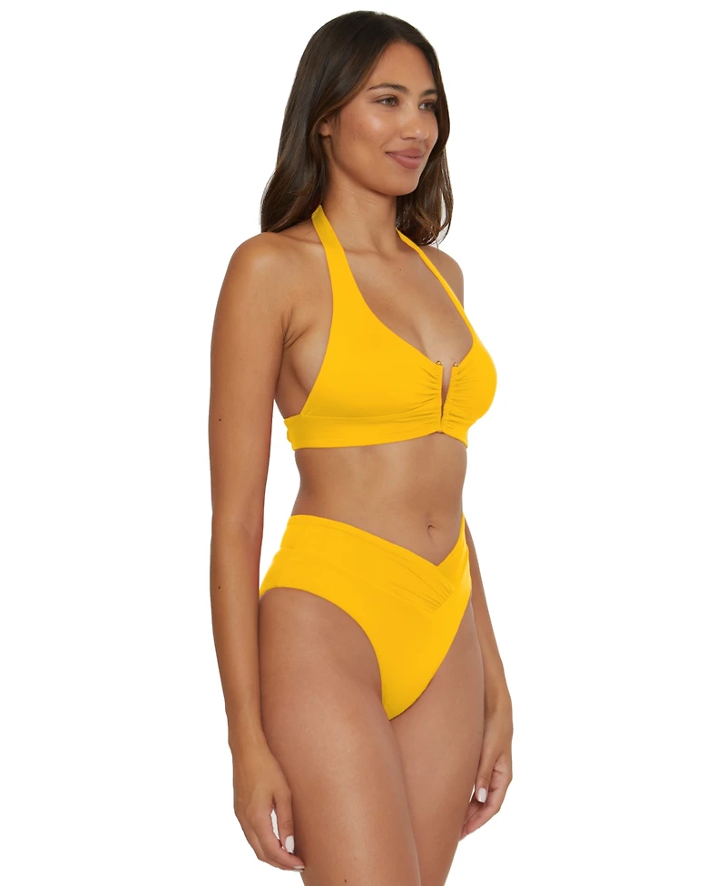 Becca Women's V-Neck Halter Swim Top