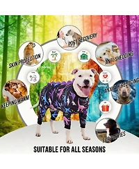 Aronkl Cotton Polyester Calming Dog Onesie for All Seasons - Stress Relief, Comfort