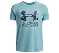 Under Armour Boys 7-20 Tech Hybrid Print Logo Graphic Short-Sleeve T-Shirt