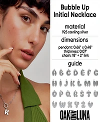 Oak & Luna Bubble Up Initial Necklace - Sterling Silver