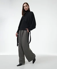 Leem Women's Layered Butterfly Sleeve Knitted Sweater