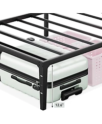 gaomon14-Inch Metal Platform Bed Frame Storage Steel Slat Support Noise-Free No Box