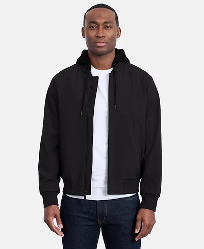Calvin Klein Men's Bomber Knit Hood Jacket
