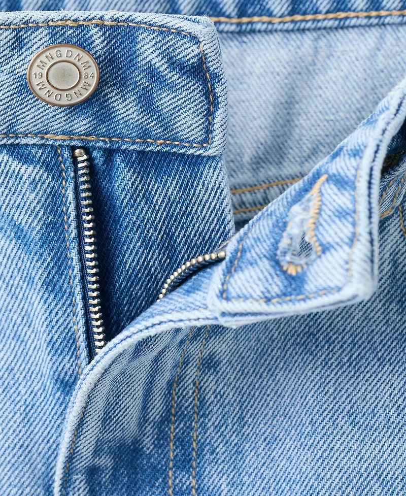 Mango Women's High-Waisted Barrel Jeans