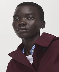 Mango Women's Double-Breasted Hood Trench Coat