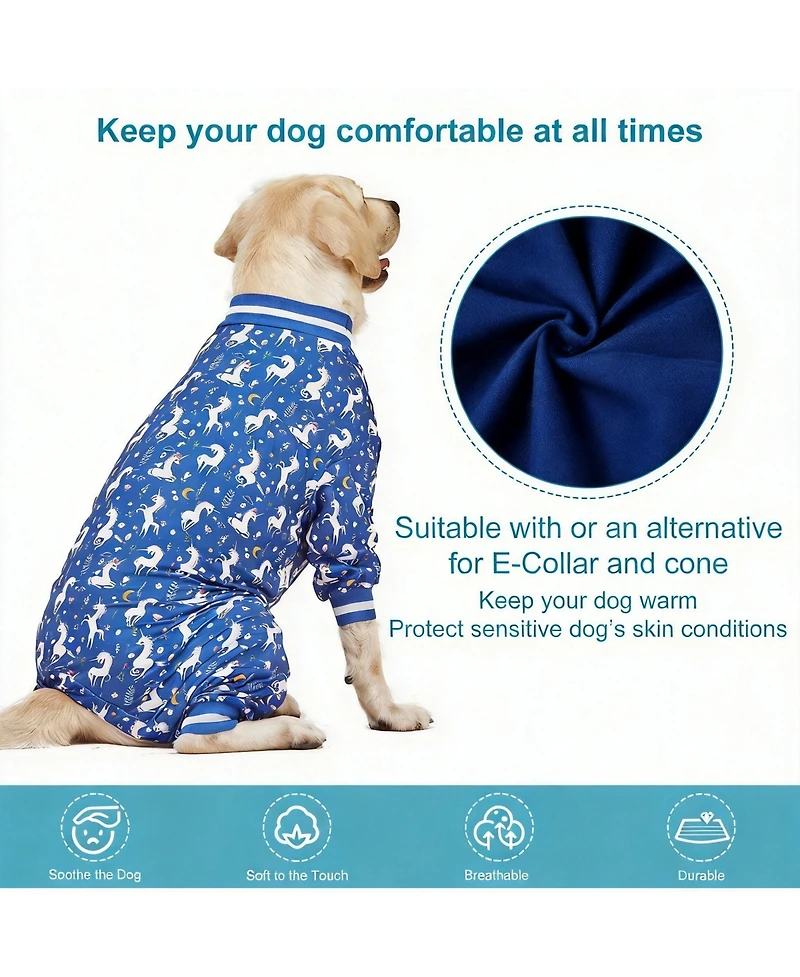 Aronkl Large Dog Comfortable Pajamas for Recovery and Sleep