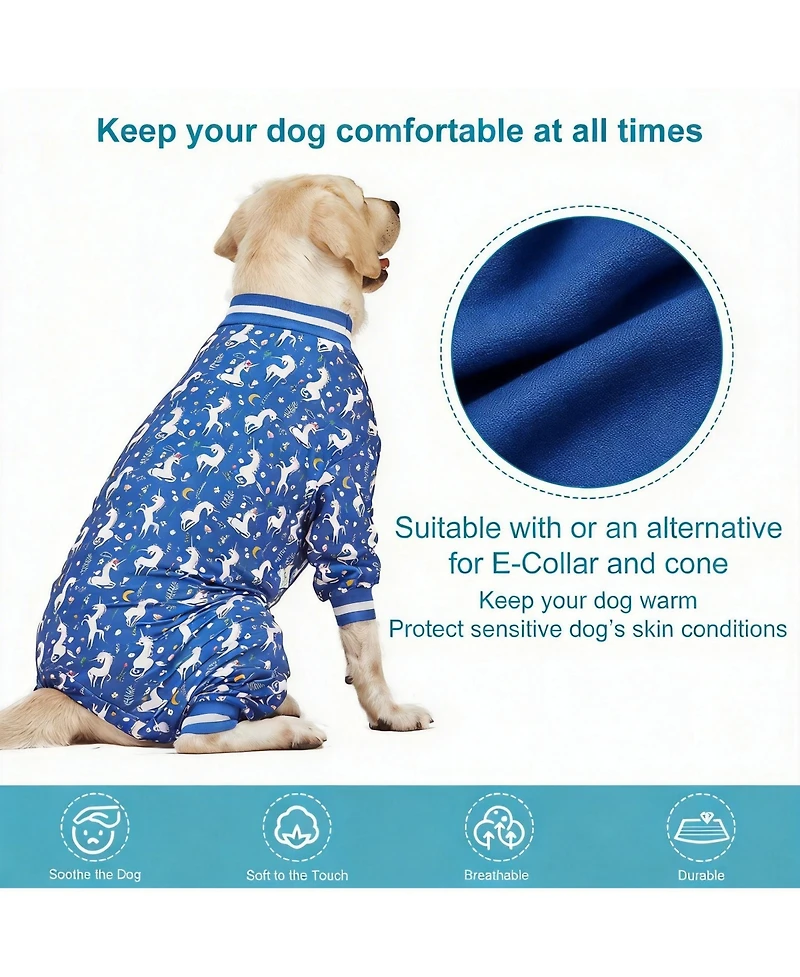 Aronkl Large Dog Comfortable Pajamas for Recovery and Sleep