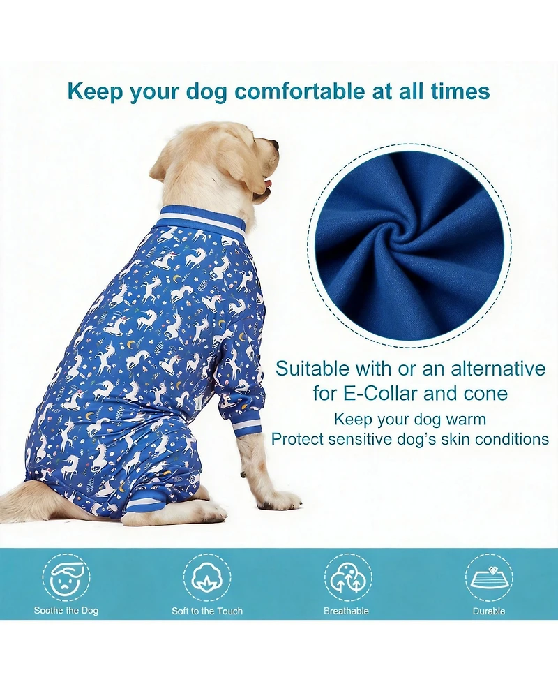 Aronkl Large Dog Comfortable Pajamas for Recovery and Sleep