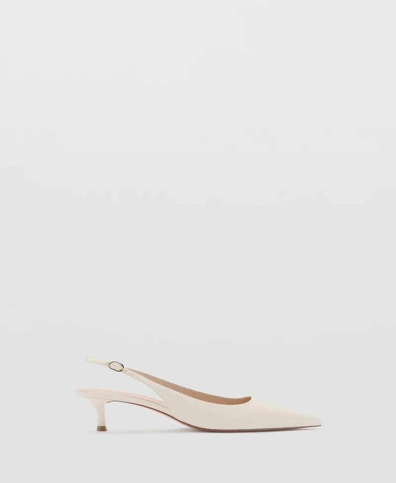 Mango Women's Kitten-Heel Pointed Shoes