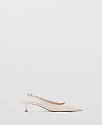 Mango Women's Kitten-Heel Pointed Shoes