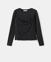 Mango Women's Draped Combined T-Shirt