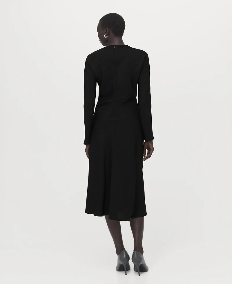 Mango Women's Ruched Midi Dress