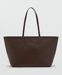 Mango Women's Double Handle Shopper Bag