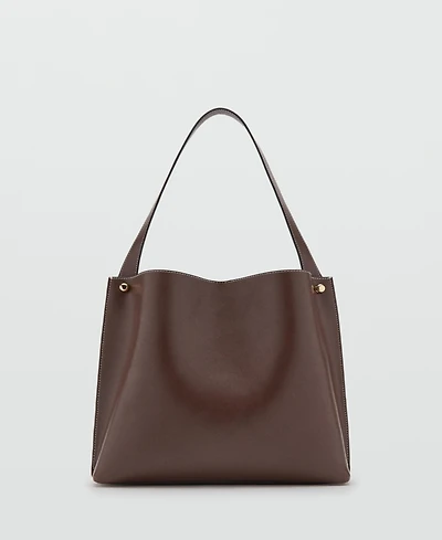 Mango Women's Metal Details Bucket Bag