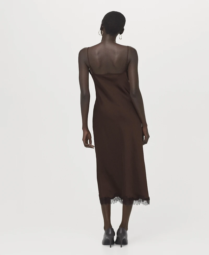 Mango Women's Satin Camisole Dress