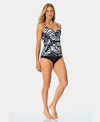 Anne Cole Women's Underwire Surplice Tri Tankini Top