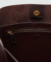 Mango Women's Shiny Shoulder Bag