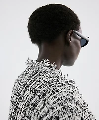 Mango Women's Oversized Tweed Jacket