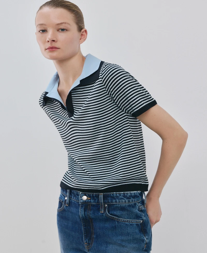 Mango Women's Combined Collar Knit Sweater